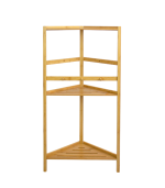 Étagère d'angle 3 niveaux en bambou 45,6 x 24,5 x 90 cm