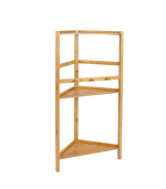 Étagère d'angle 3 niveaux en bambou 45,6 x 24,5 x 90 cm – Image 3