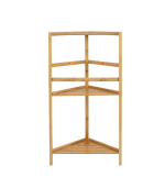 Étagère d'angle 3 niveaux en bambou 45,6 x 24,5 x 90 cm – Image 2