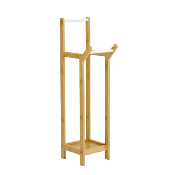 Porte Papier Toilette En Bambou 17.5X24X72Cm