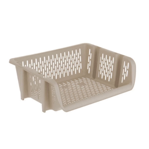 Panier De Rangement Superposable Beige 49X36X25Cm