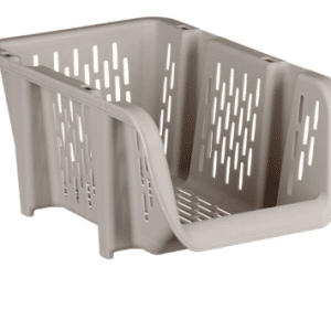 Panier De Rangement Superposable Beige 30,7X20X13,4 Cm