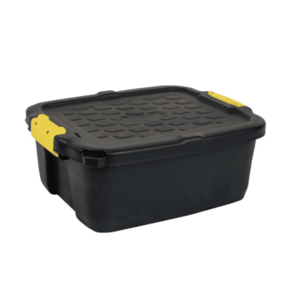 Boîte De Rangement En Plastique 24 L Noir