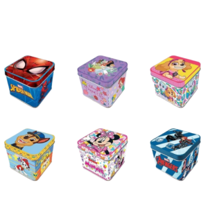Mini Boîte De Rangement En Métal 7,5X7,5X6 Cm Assorti