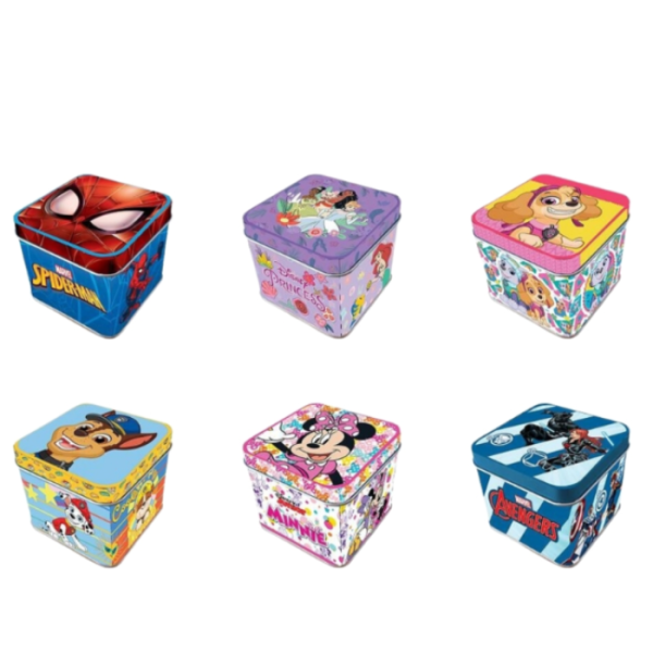 Mini Boîte De Rangement En Métal 7,5X7,5X6 Cm Assorti