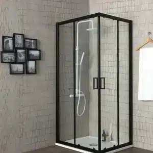 Cabine De Douche Carré 5Mm 80 X 80 X 190 Cm Noir