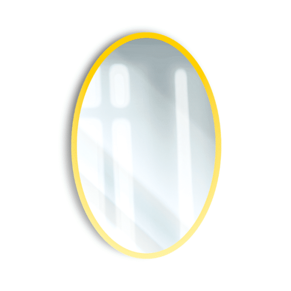 Miroir salle de bain rond LED 3 luminaires 60 x 60 cm