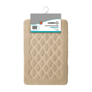 Tapis Salle De Bain Diamante Beige 80X50Cm
