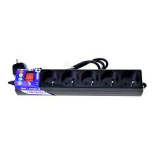 Bloc multiprise 5 Prises 2P+T 3M noir