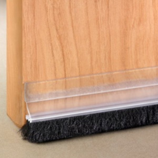 Bas de porte adhésif à brosse blanc 82 cm