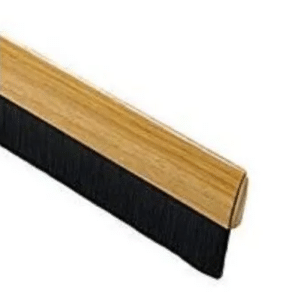 Bas de porte adhésif à brosse bois clair 100 cm