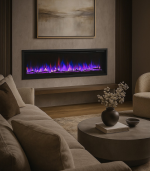 Cheminee electrique encastrable et murale 182,8x14x54,5 cm – Image 7