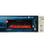 Cheminée électrique encastrable et murale 127x12,6x45,7 cm – Image 2