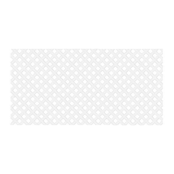 Panneau Treillis 1X2M Motif Losange Pvc Blanc