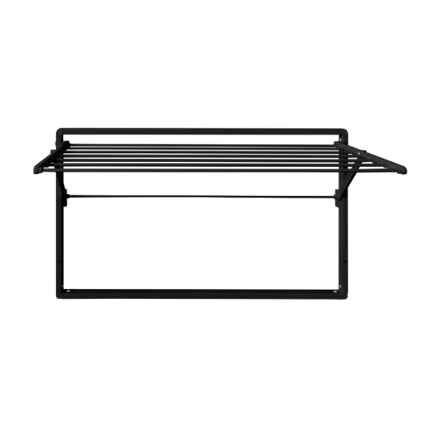 Sèche-linge mural Lusso 1 Niveau 80x39,5x47,5 cm avec revêtement carbone noir