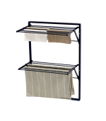 Sèche-linge mural Lusso 2 Niveaux 60x39,5x88 cm avec revêtement carbone noir – Image 2