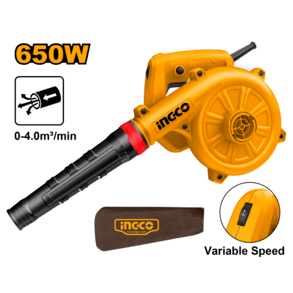 Souffleur-Aspirateur Électrique 650 W – Vitesse Variable