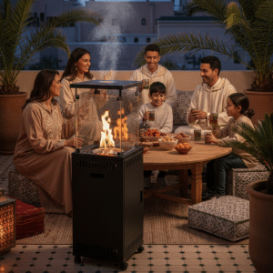 Cheminée à gaz d’extérieur 13000 W noir