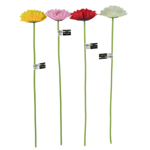 Fleur artificielle gerbera 50 cm 4 assorti