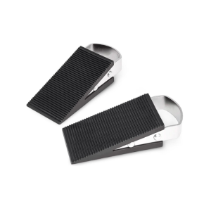 Set de 2 butoirs de porte wedge noir 12cm