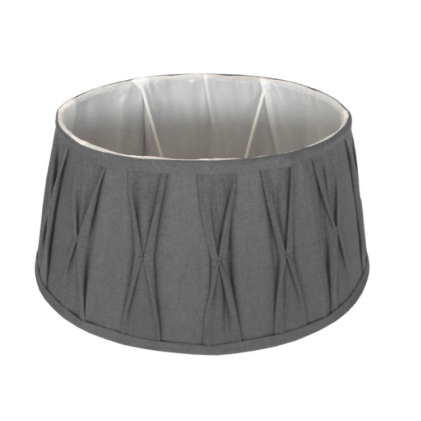 Chapeau pour abat-jour riva drum gris 30cm