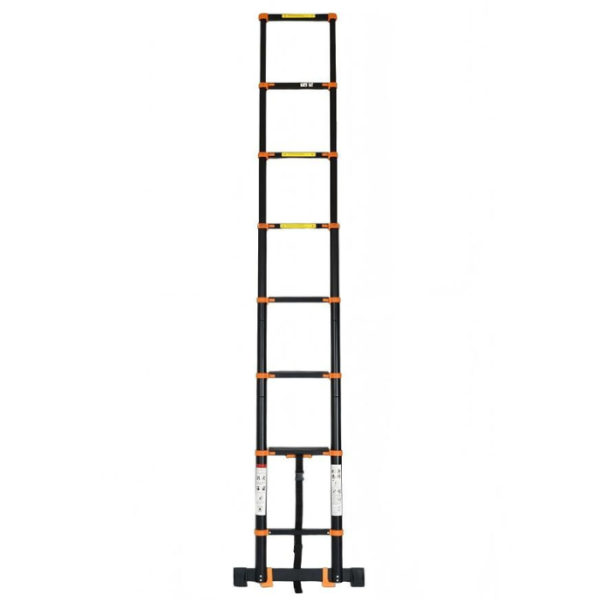 Échelle télescopique VAROX 3.1 m en aluminium noir 8 marches