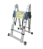 Échelle télescopique double VAROX 2.85+2.85 m en aluminum 7+7 marches – Image 2