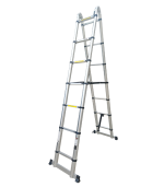 Échelle télescopique double VAROX 2.85+2.85 m en aluminum 7+7 marches