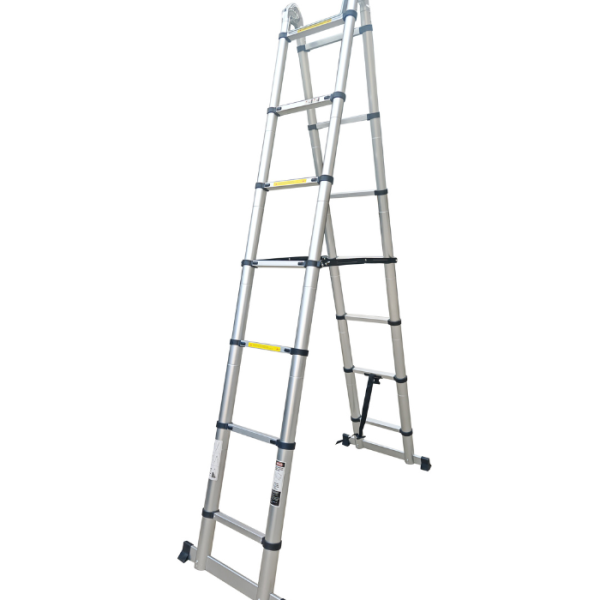 Échelle télescopique double en aluminum 2.85+2.85 m  7+7 marches varox