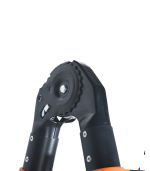 Échelle télescopique double VAROX 2.85+2.85 m en aluminum noir et orange 7+7 marches – Image 8