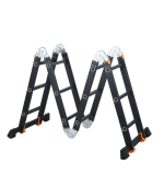 Échelle multifonction VAROX 4x3 marches en aluminum noir – Image 4