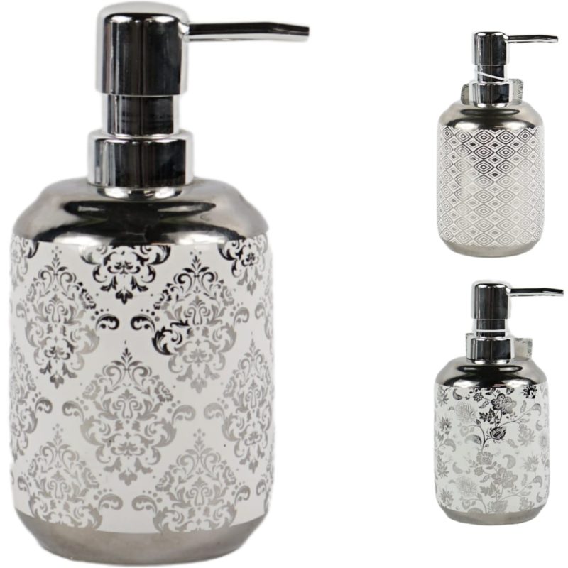980109 Distributeur De Savon Silver 17 Cm 3 Assorti – Image 1