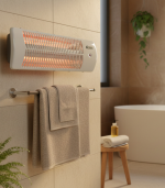 Radiateur halogène pour salle de bain 3 tubes  3 réglages 500 /1000 /1500W IP 24 ECOLUX
