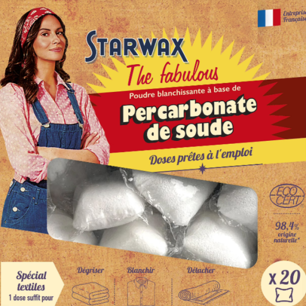 Percarbonate de soude doses 20 x 20g Starwax Fabulous spécial textile