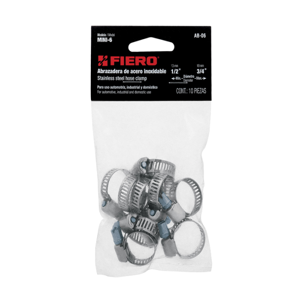 Mini-Colliers À Vis Sans Fin Renforcées 19,1X3,30 Mm 10 Pièces
