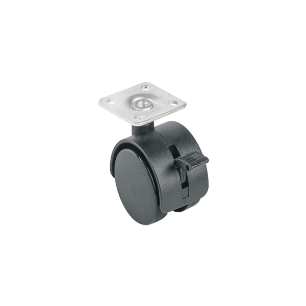 Roue Type YoYo Avec Plaque Et Frein 40 Mm