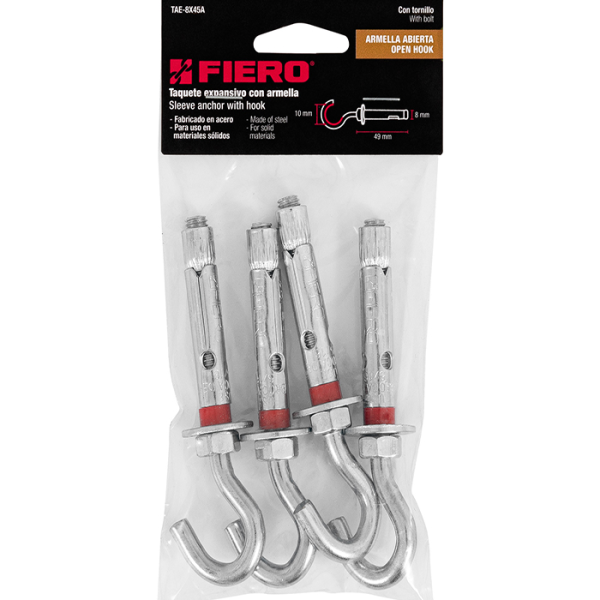 Bouchons Extensibles 8X50Mm Avec Œillet Ouvert 4Pièces