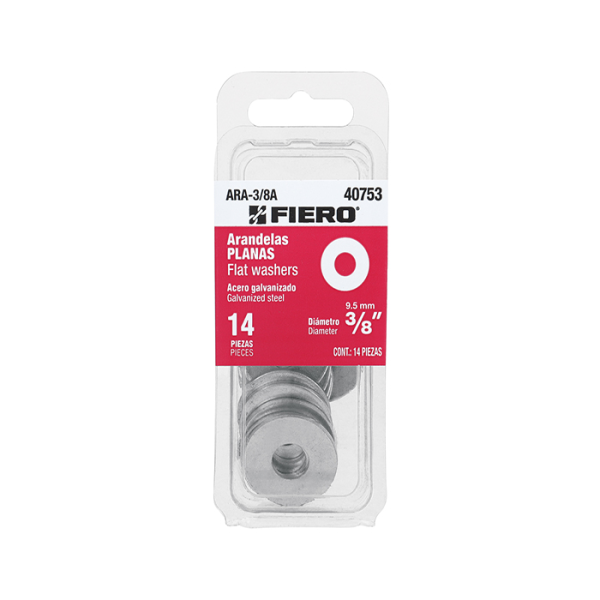 Rondelles Plates Galvanise 9,5 Mm 14 Pièces