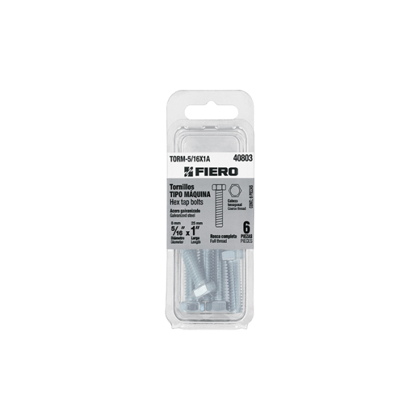 Boulon Hexagonal 7,9X2,54Mm 6 Pièces