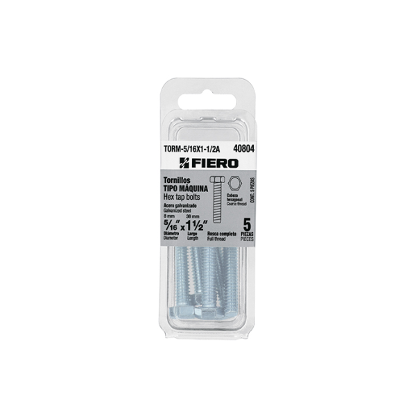 Boulon Hexagonal 7,9X38,1Mm 5 Pièces