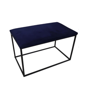 Banc velours bleu 75 cm