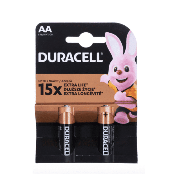 Piles pluspower AA duracell  2 pièces