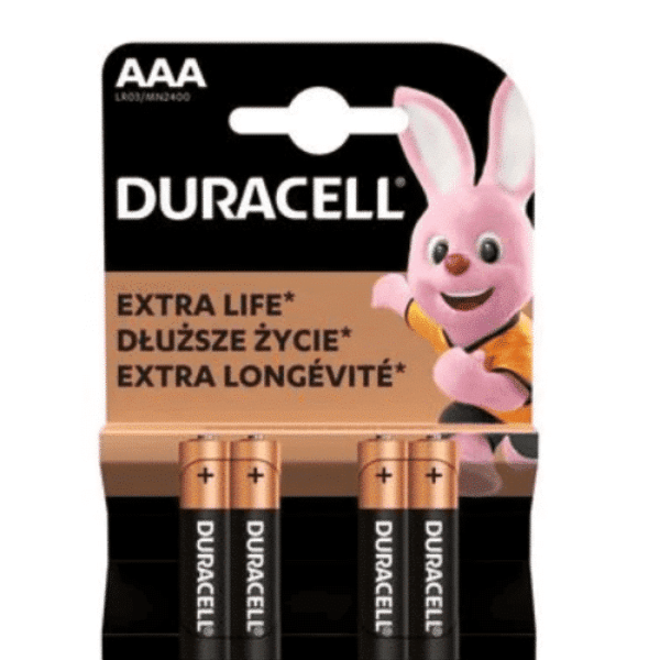 Piles pluspower AAA duracell  4 pièces