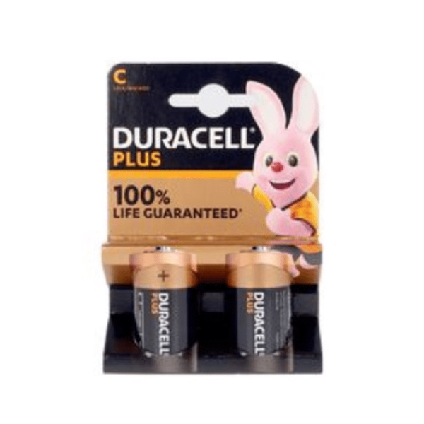 Piles alcaline duracell plus D2 / 2 pièces