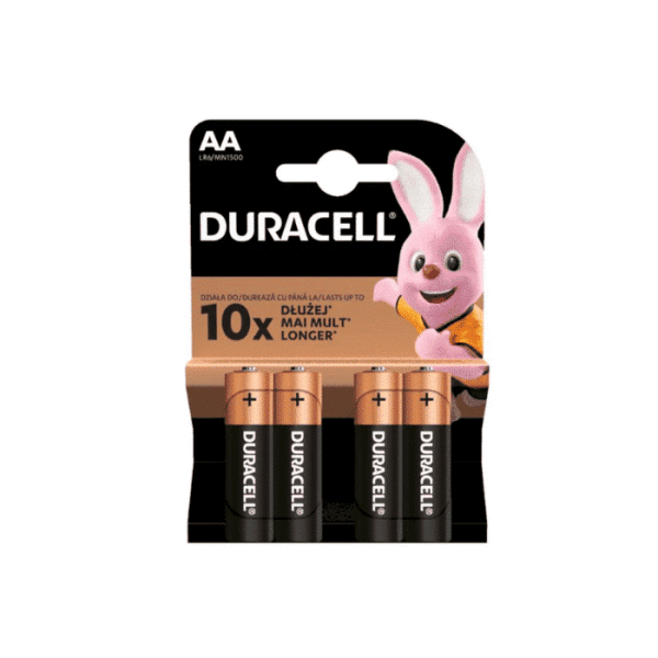 Piles pluspower AA duracell  4 pièces