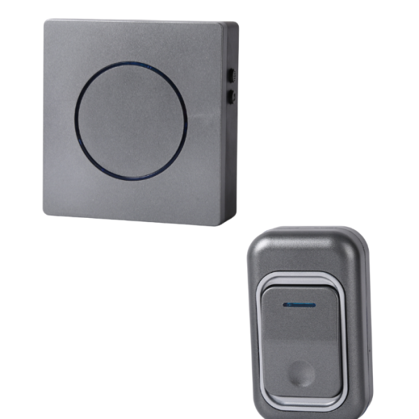 Sonnette sans fil 23A 12V gris argent