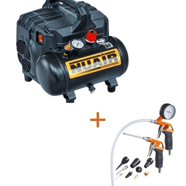 Compresseur Siltek 6 L 1 HP Silencieux 59 dB + Kit 13 Pièces