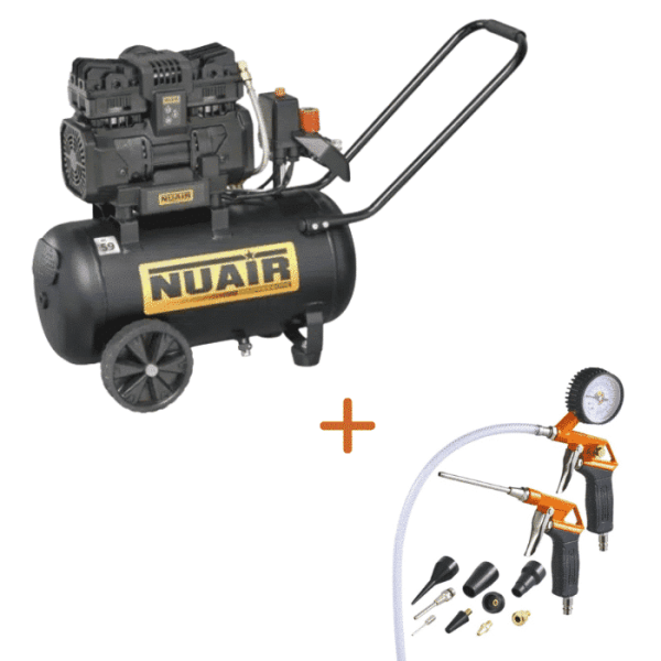 Compresseur Nuair Siltek TB 24 L + Kit 13 Pièces