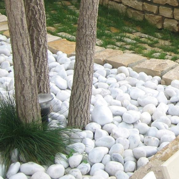 Galet Ultra-Blanc Sac De 20Kg 2-4Cm