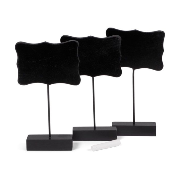 Set De 3 Ardoises Sur Pied 17Cm